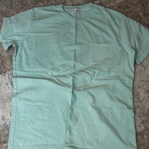 NWOT Line of Trade Seafoam Green Cotton S/S Pocket T, XL
